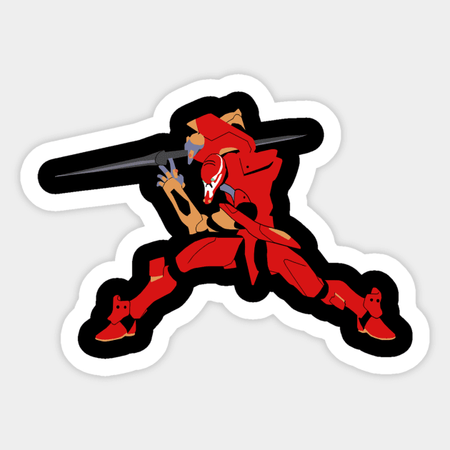 Eva unit 02 Sticker by ShadowDarkus92